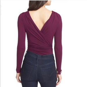 Free People wrap top, NWT